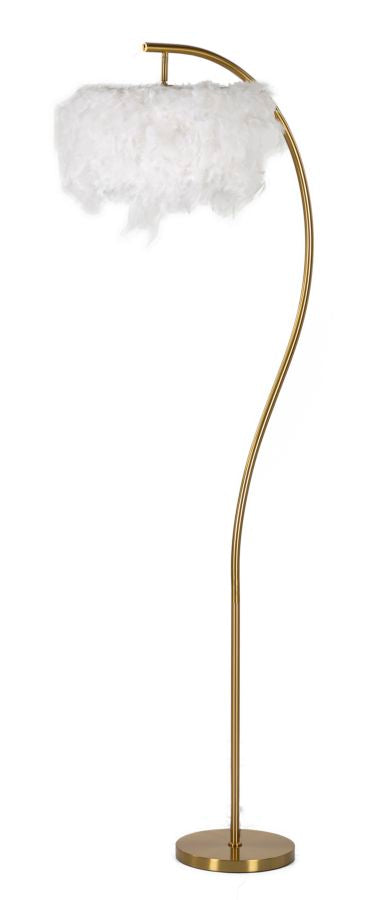Stehlampe Semi Arc Weiß Gold 170 cm – Stehleuchte