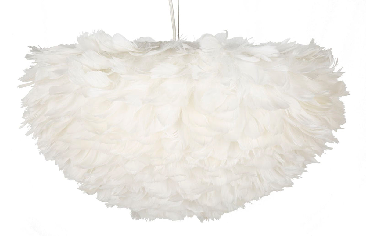 Deckenleuchte Feder Weiß 30 cm – Deckenlampe