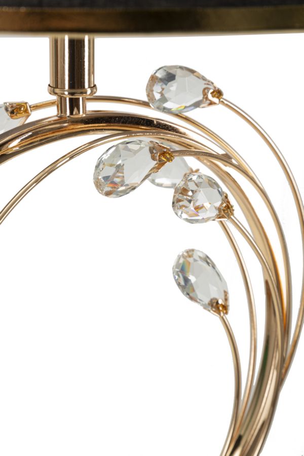 Stehlampe Bruxelles Schwarz Gold 160 cm – Stehleuchte