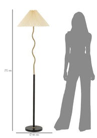 Stehlampe Closy Schwarz Gold 172 cm – Stehleuchte