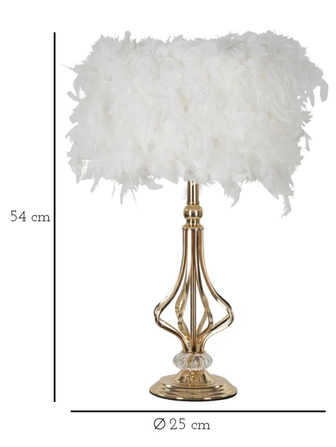 Tischlampe Tarty Weiß 54 cm – Tischleuchte