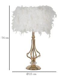 Tischlampe Tarty Weiß 54 cm – Tischleuchte