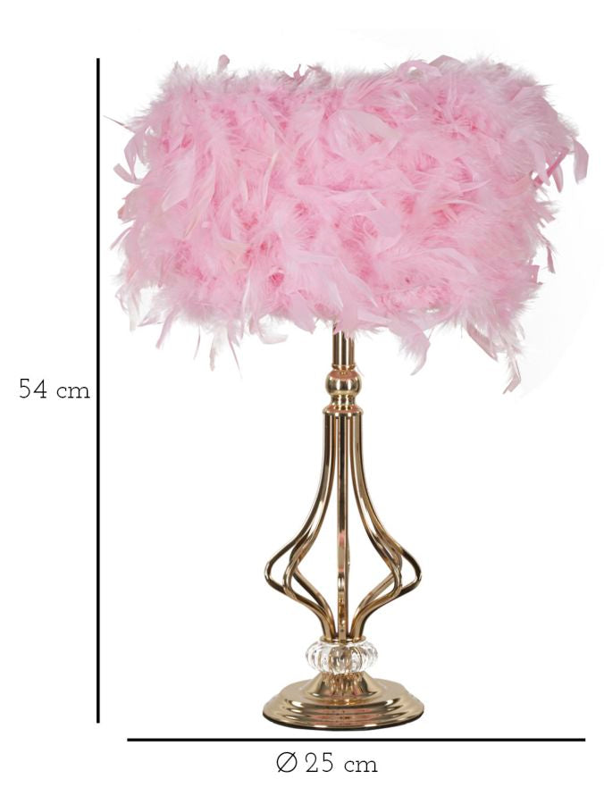Tischlampe Tarty Rosa 54 cm – Tischleuchte