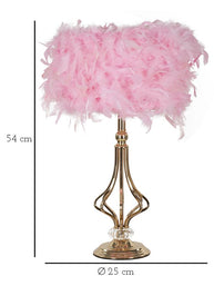 Tischlampe Tarty Rosa 54 cm – Tischleuchte