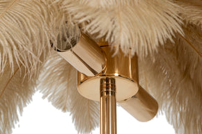Tischlampe Palme Gold Camel 55 cm – Tischleuchte