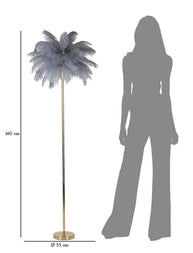 Stehlampe Palme Gold Grau 160 cm – Stehleuchte