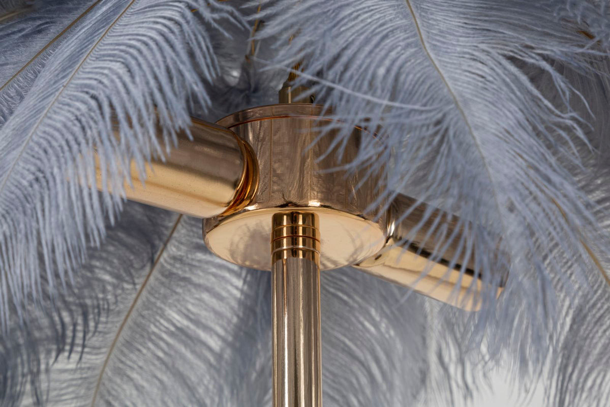 Tischlampe Palme Gold Grau 55 cm – Tischleuchte