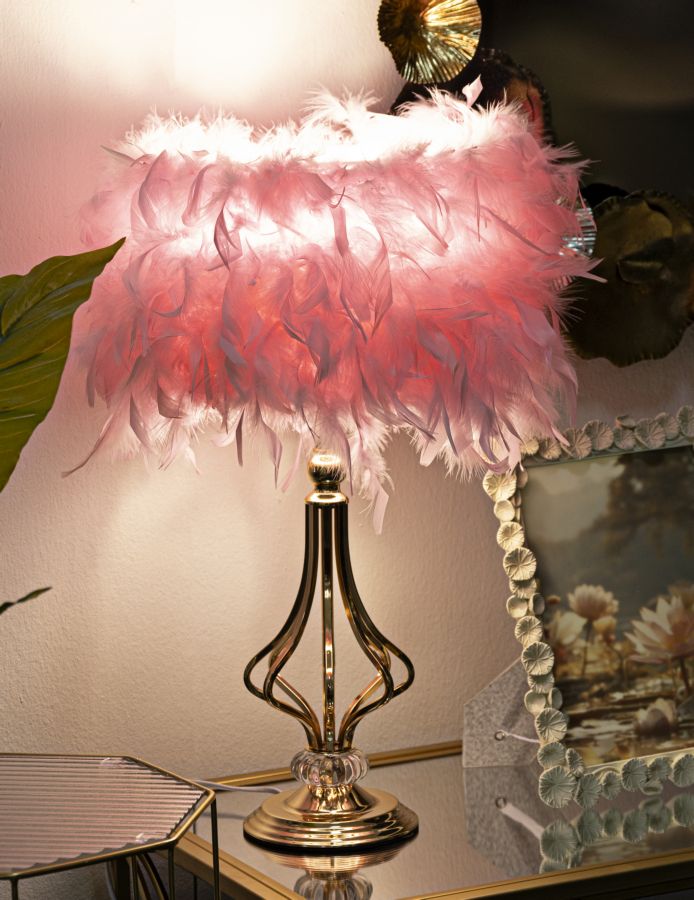 Tischlampe Tarty Rosa 54 cm – Tischleuchte