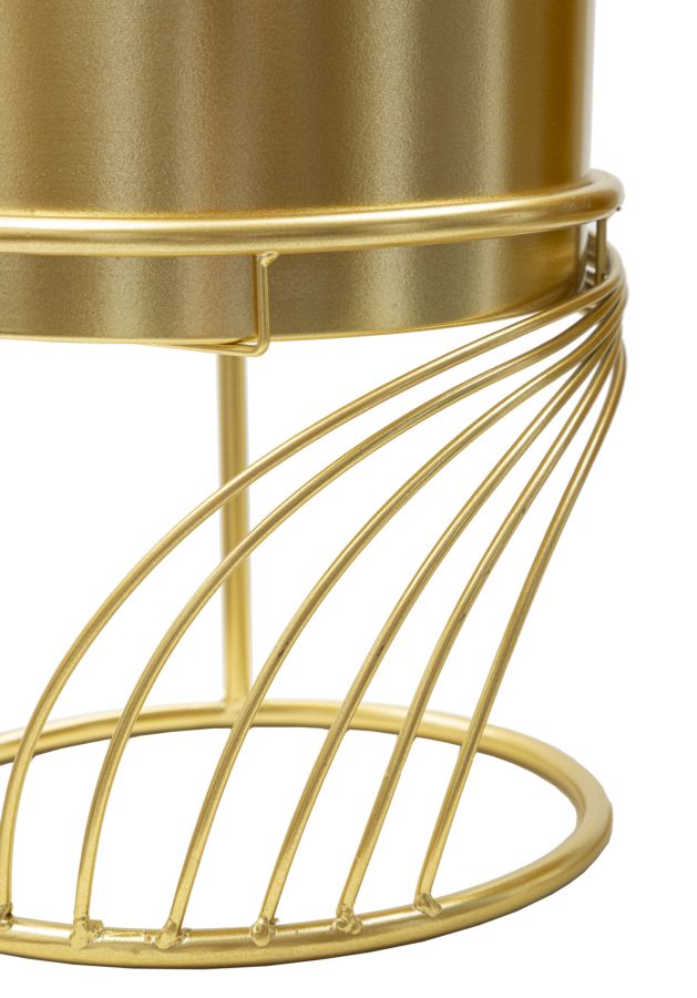 Blumenständer Spirally Gold 2er Set – Pflanzenständer Deko