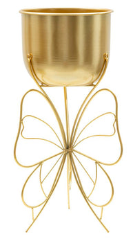 Blumenständer Schmetterling Gold Groß – Pflanzenständer Deko