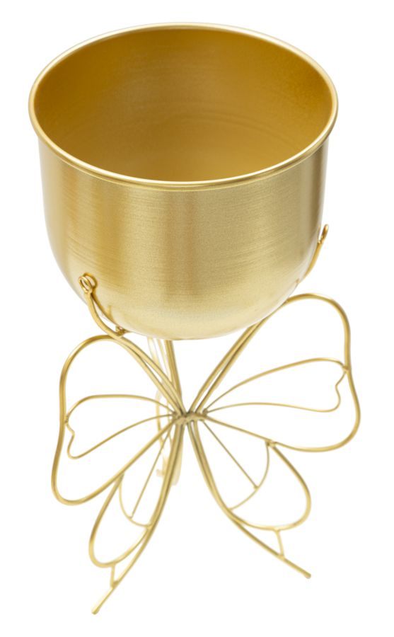 Blumenständer Schmetterling Gold – Pflanzenständer Deko