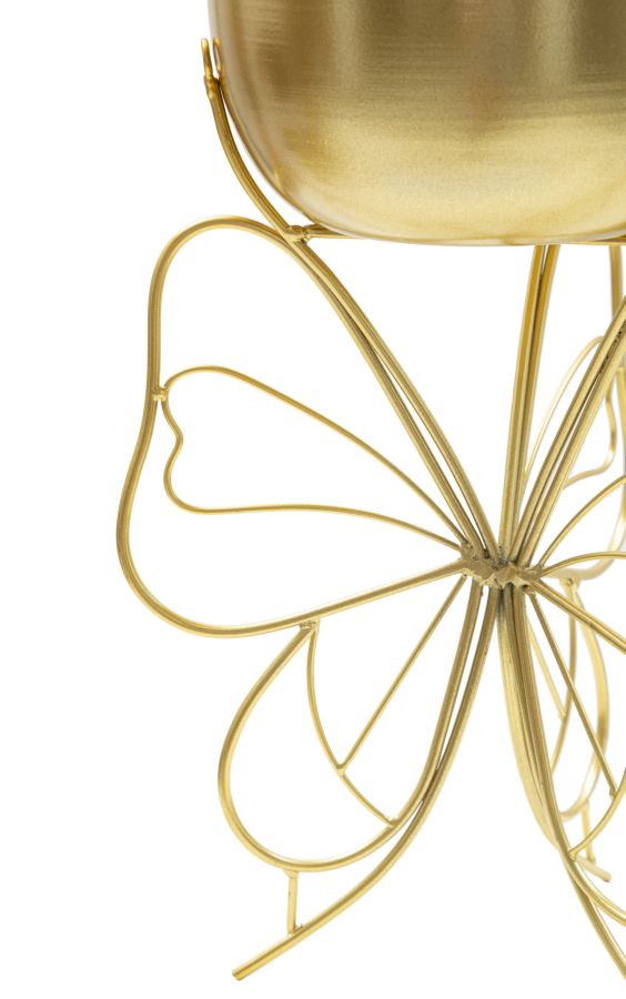 Blumenständer Schmetterling Gold – Pflanzenständer Deko