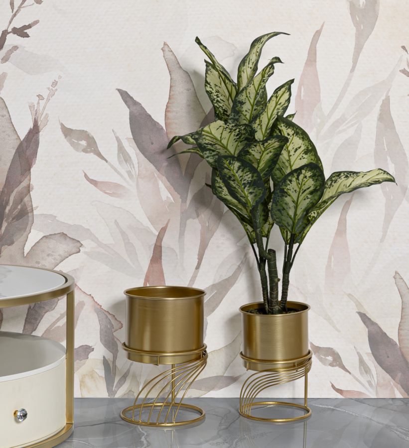 Blumenständer Spirally Gold 2er Set – Pflanzenständer Deko