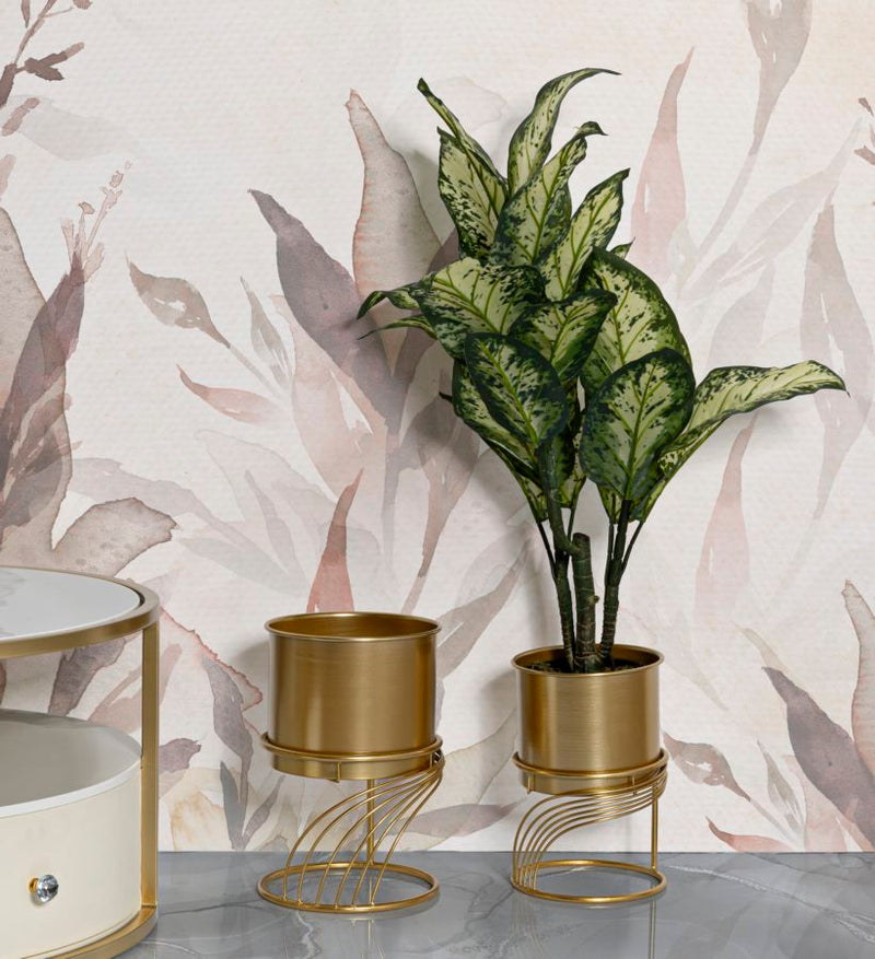 Blumenständer Spirally Gold 2er Set – Pflanzenständer Deko
