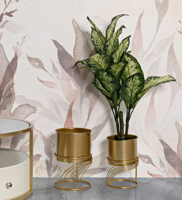 Blumenständer Spirally Gold 2er Set – Pflanzenständer Deko