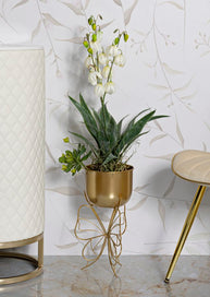 Blumenständer Schmetterling Gold – Pflanzenständer Deko