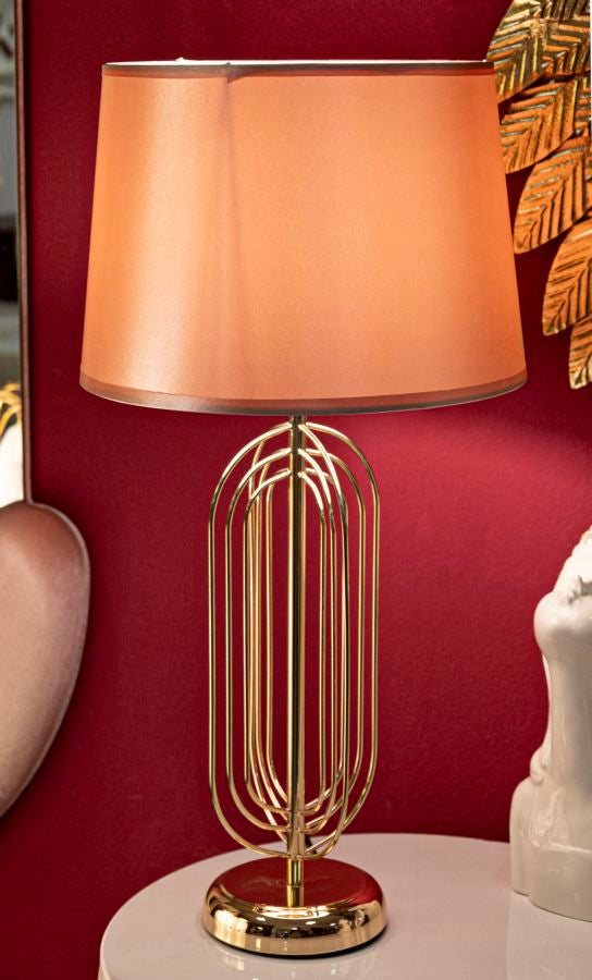 Tischlampe Krista Gold Rosa 55 cm – Tischleuchte