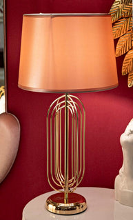 Tischlampe Krista Gold Rosa 55 cm – Tischleuchte