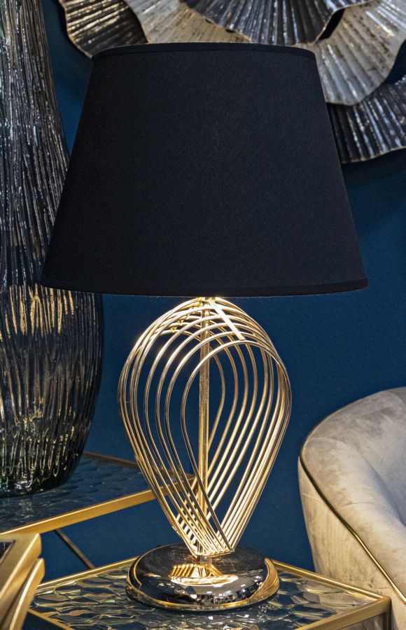 Tischlampe Maxt Gold Schwarz 53,5 cm – Tischleuchte