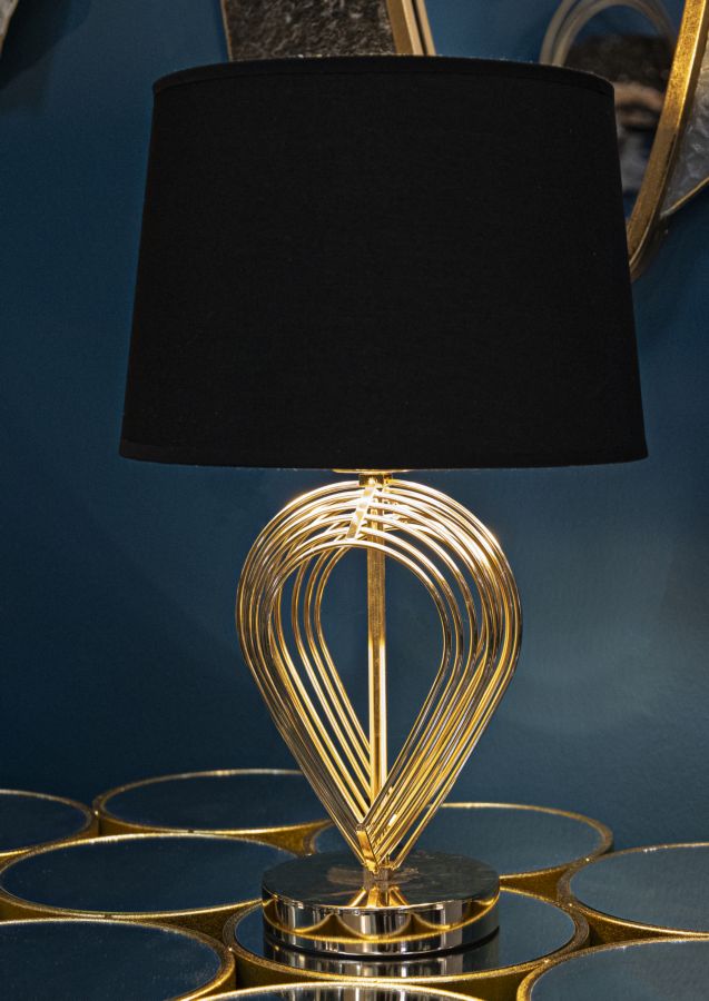 Tischlampe Maxt Gold Schwarz 44 cm – Tischleuchte