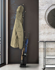Garderobe Haken Schwarz Gold 176 cm – Schirmständer
