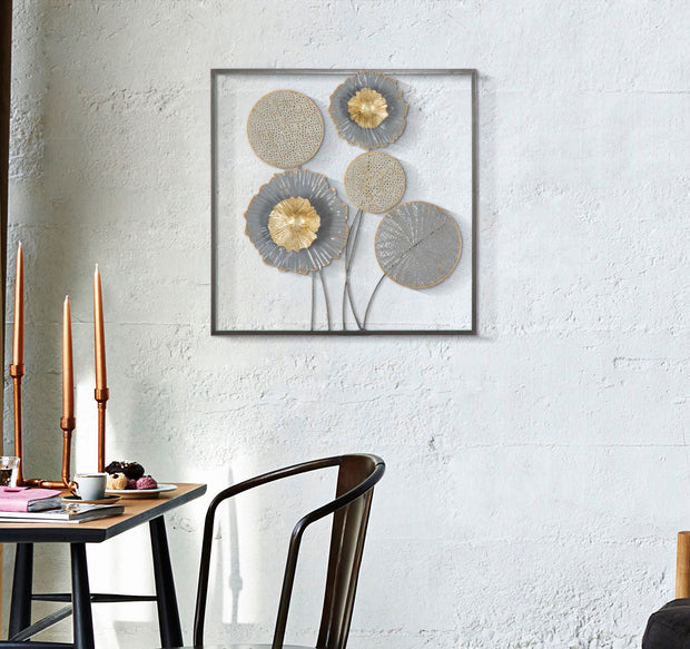 Wandpaneel Blumen Sqity Bunt 50 cm – Wanddeko