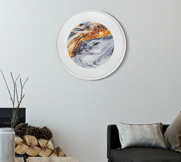 Wanduhr Spiegel Grau 60 cm – Wanduhr