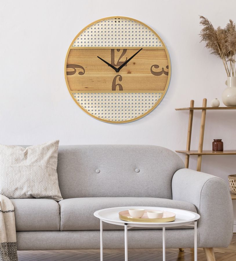Wanduhr Fuji Bunt Wiener Geflecht – Uhr Wohnzimmer