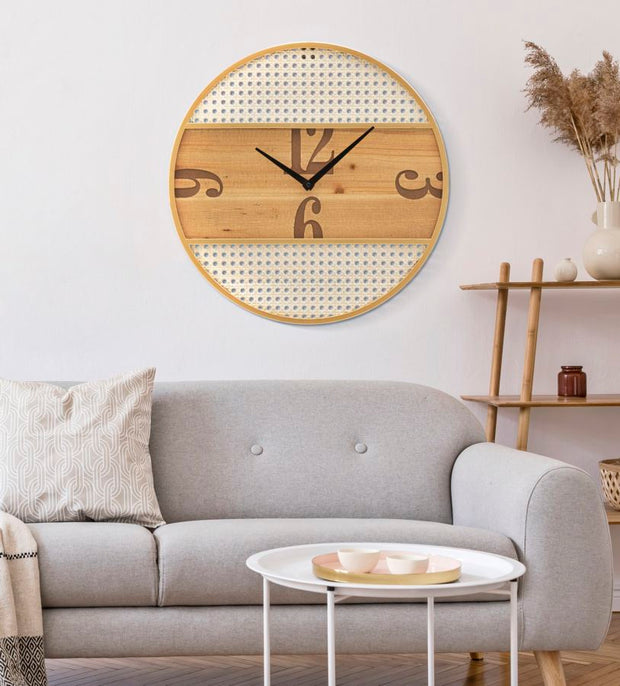 Wanduhr Fuji Bunt Wiener Geflecht – Uhr Wohnzimmer