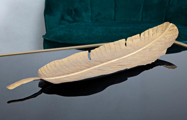 Dekotablett Blatt Gold 55 cm – Dekotablett