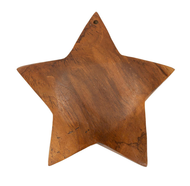 Dekofigur Stern Braun 19 cm – Skulptur Deko