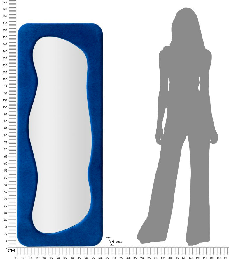 Wandspiegel Theodor Blau 160 cm