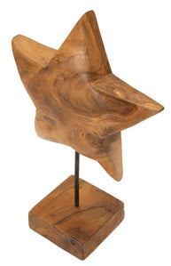 Dekofigur Stern Braun 42 cm – Skulptur Deko