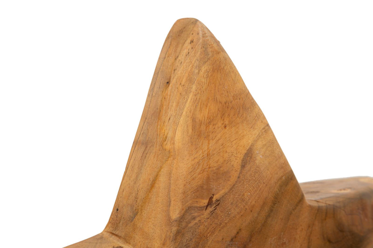 Dekofigur Stern Braun 42 cm – Skulptur Deko