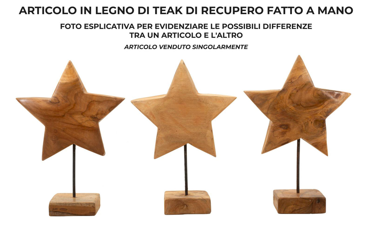 Dekofigur Stern Braun 42 cm – Skulptur Deko