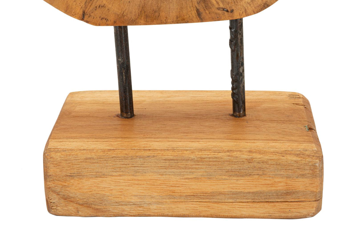Dekofigur Herz Braun 38 cm – Skulptur Deko