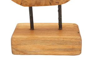 Dekofigur Herz Braun 38 cm – Skulptur Deko