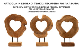 Dekofigur Herz Braun 38 cm – Skulptur Deko