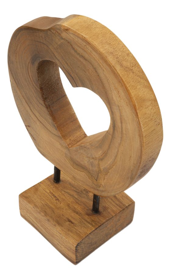 Dekofigur Herz Braun 28 cm – Skulptur Deko