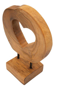 Dekofigur Herz Braun 28 cm – Skulptur Deko