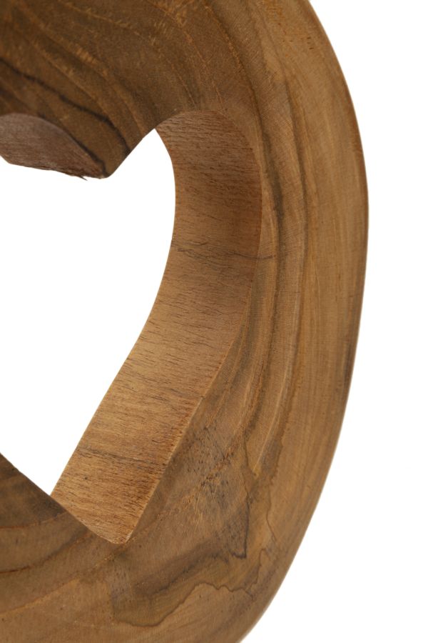 Dekofigur Herz Braun 28 cm – Skulptur Deko