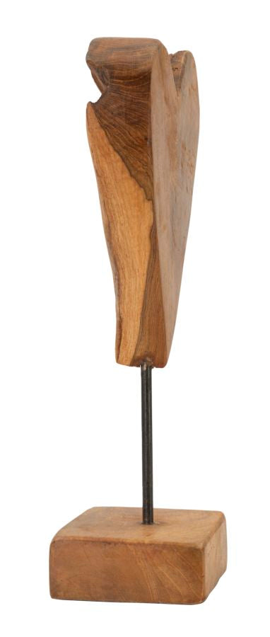 Dekofigur Herz Braun 35 cm – Skulptur Deko