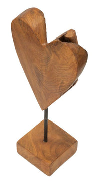 Dekofigur Herz Braun 35 cm – Skulptur Deko