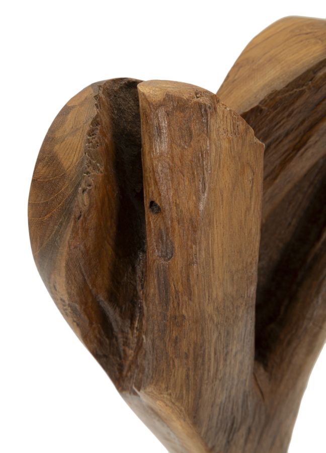 Dekofigur Herz Braun 35 cm – Skulptur Deko