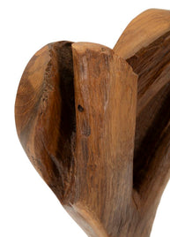 Dekofigur Herz Braun 35 cm – Skulptur Deko