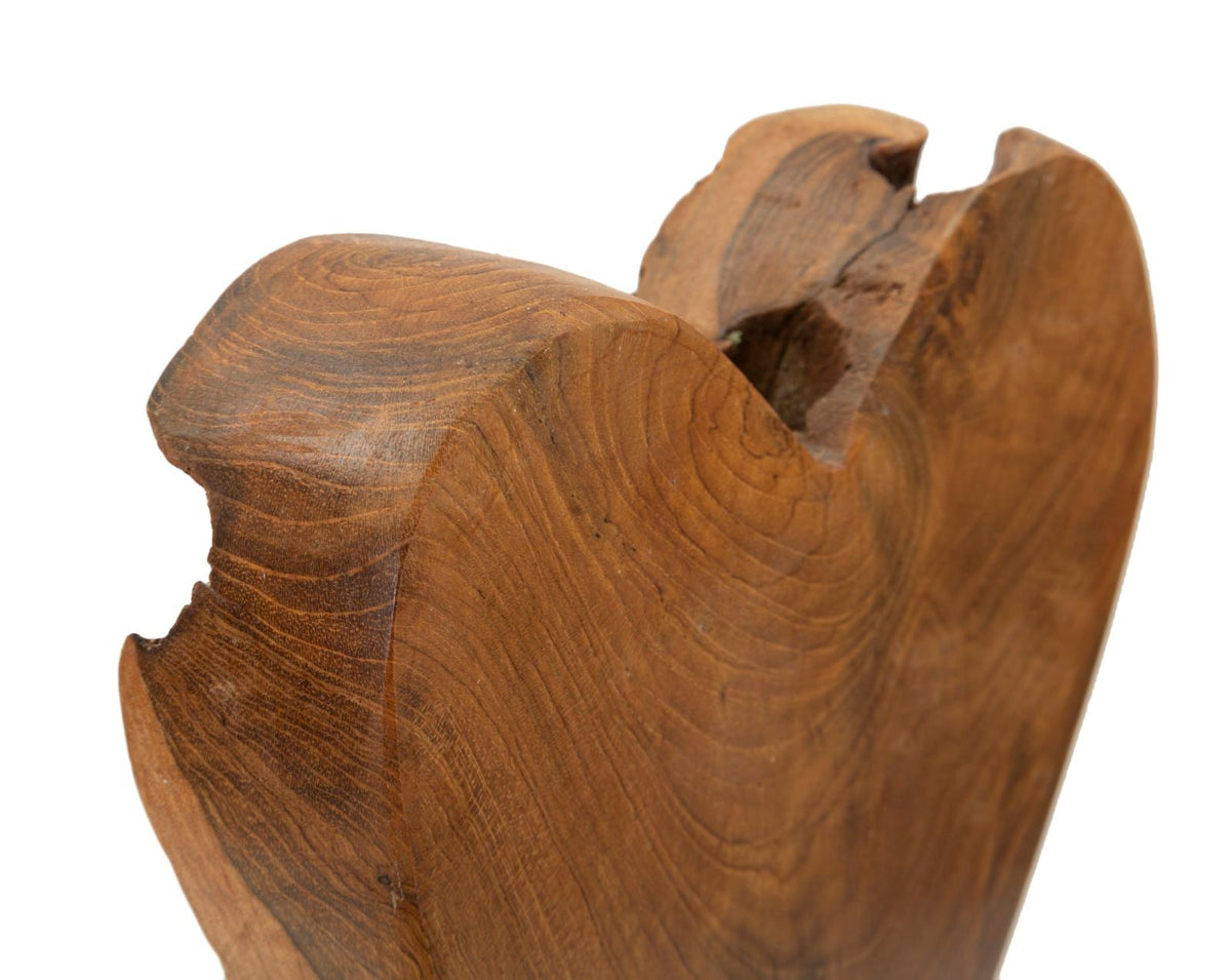 Dekofigur Herz Braun 35 cm – Skulptur Deko