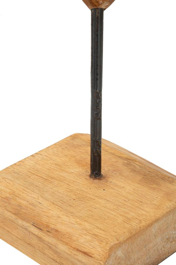 Dekofigur Herz Braun 45 cm – Skulptur Deko