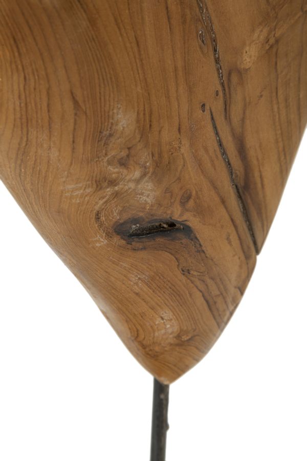 Dekofigur Herz Braun 45 cm – Skulptur Deko