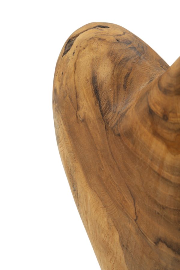 Dekofigur Herz Braun 37 cm – Skulptur Deko