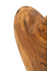 Dekofigur Herz Braun 37 cm – Skulptur Deko